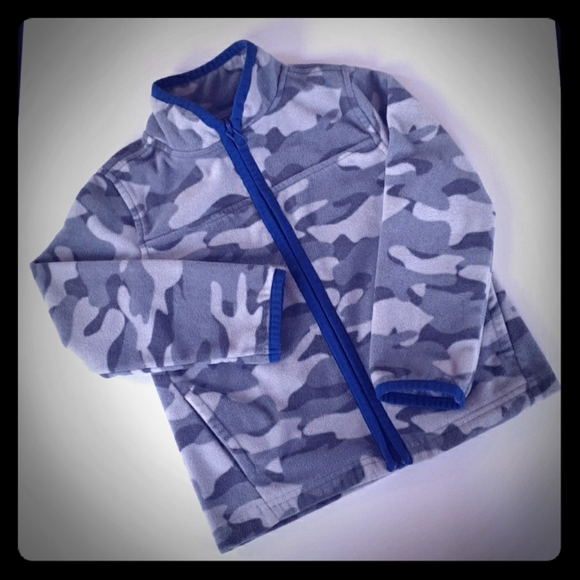 OshKosh B'gosh Other - Toddler Boys' Grey Camo Print Zip-Up Fleece Jacket